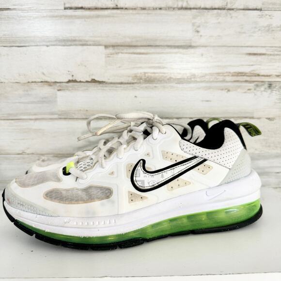 Nike Air Max Genome Boys White Green Teen Boys Slime Green Logo Pack Size 5.5Y - Picture 5 of 5